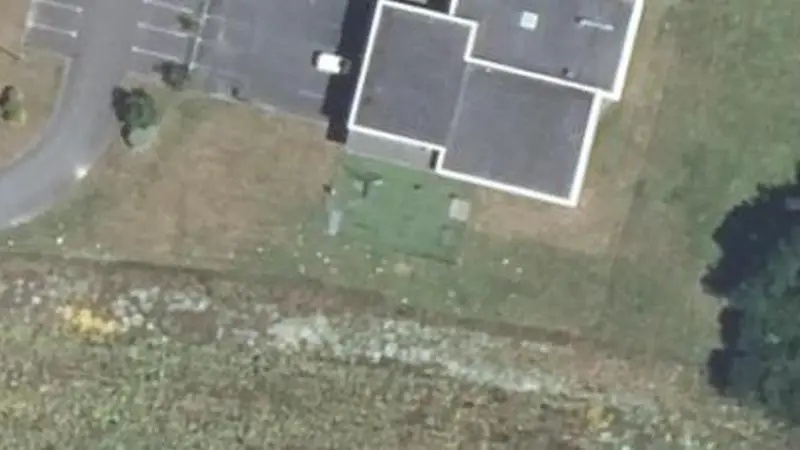 Vue aérienne du spot Street workout Pleubian, Rue de Boisgelin