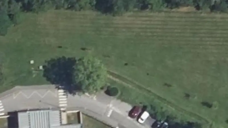 Vue aérienne du spot Street workout Arsy, Rue du Clos