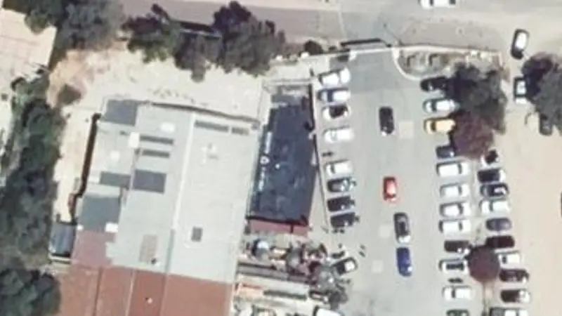 Vue aérienne du spot Street workout Ajaccio, Ricanto