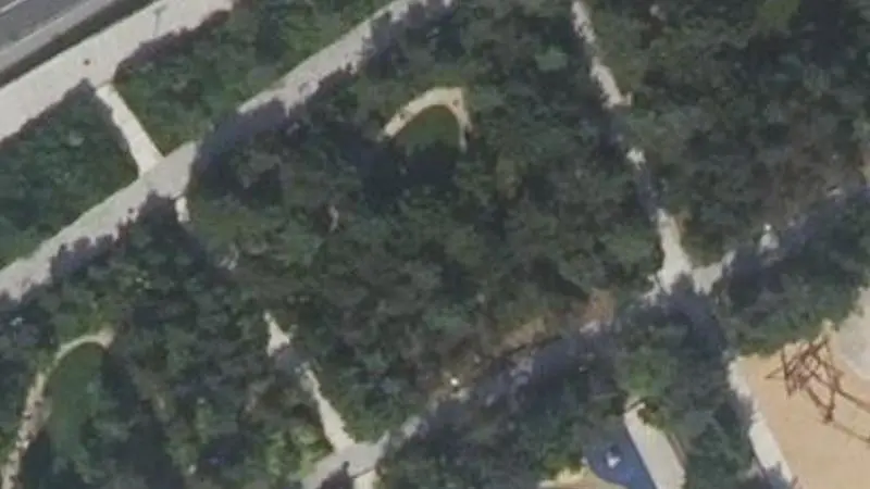 Vue aérienne du spot Parc Clichy-Batignolles Martin Luther King