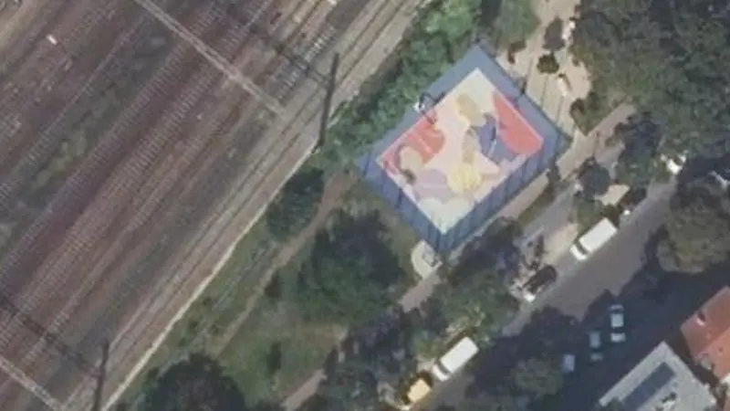 Vue aérienne du spot Jardin Henri et Achille Duchène