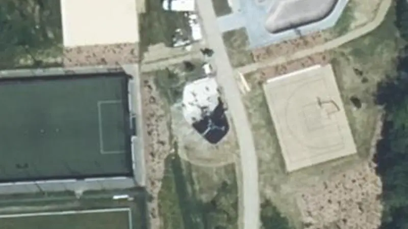 Vue aérienne du spot Parc sportif végétalisé