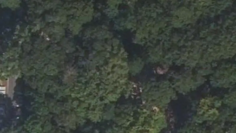 Vue aérienne du spot AccroCamp Forêt de meudon - Chaville, Route des Huit Bouteilles