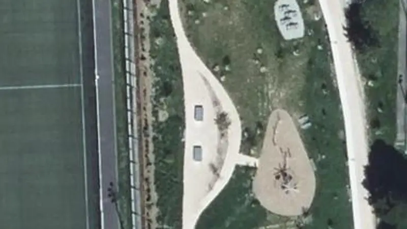 Vue aérienne du spot complexe sportif de Villars