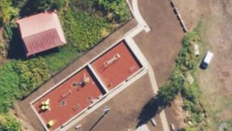 Vue aérienne du spot Street workout Salazie, Rue du Père Castagnan