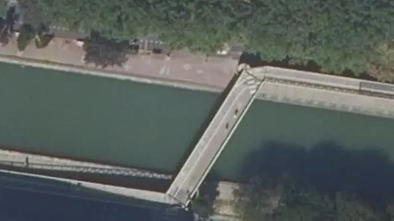 Vue aérienne du spot Parcours sportif, Canal de l'Ourcq