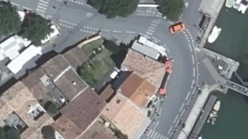 Vue aérienne du spot Street workout Ars-en-Ré, Quai de la Criée
