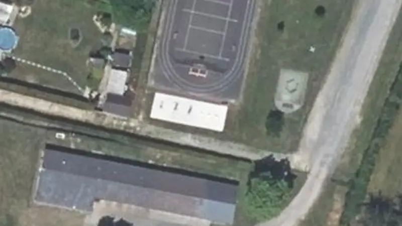 Vue aérienne du spot Stade de la Guerrière (Chazé-Henry)