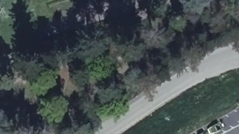 Vue aérienne du spot Street workout Saint-Héand, Rue des Esses
