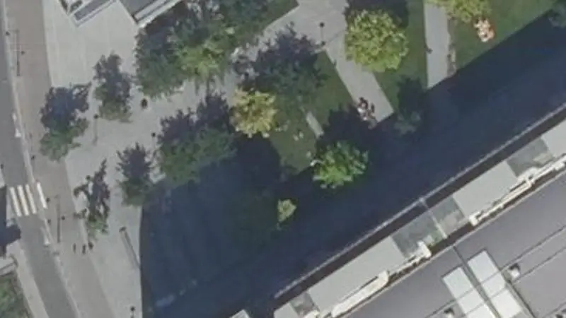 Vue aérienne du spot Jardin des Grands Moulins