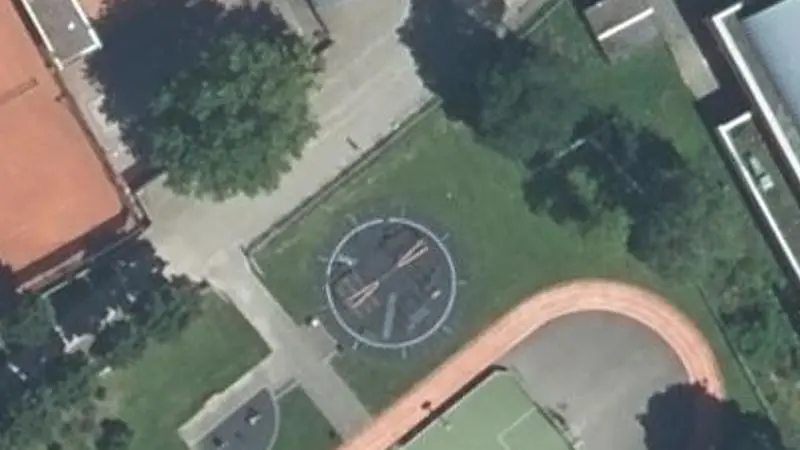 Vue aérienne du spot Centre omnisports