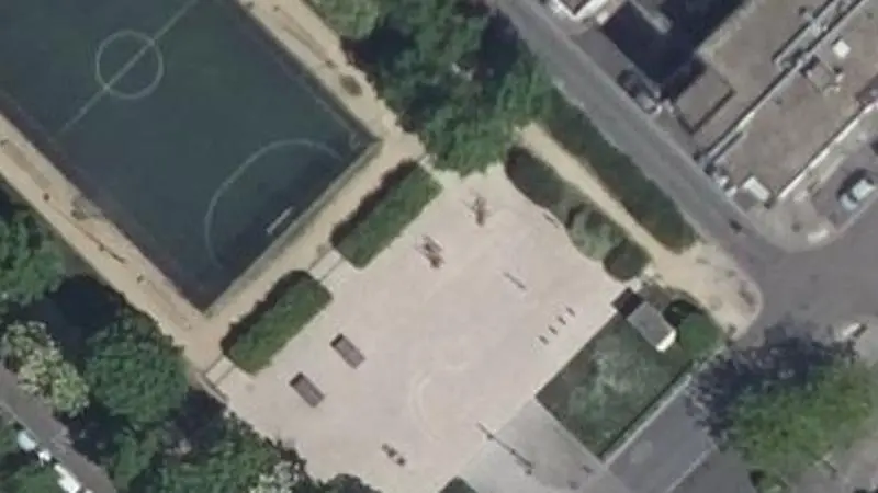 Vue aérienne du spot Parc Rosa Parks