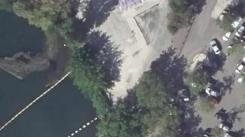Vue aérienne du spot Plage du Lac Kir