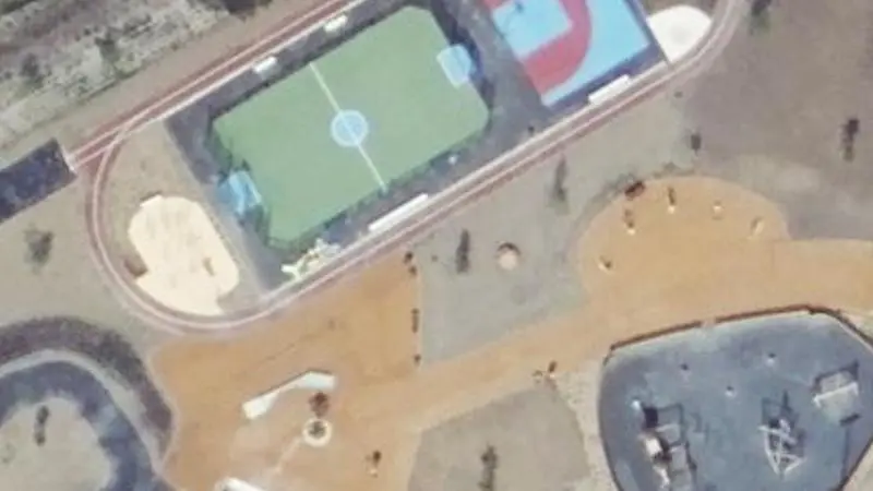 Vue aérienne du spot Complexe sportif Victoire