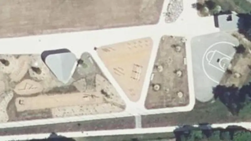 Vue aérienne du spot Plaine ludique et sportive