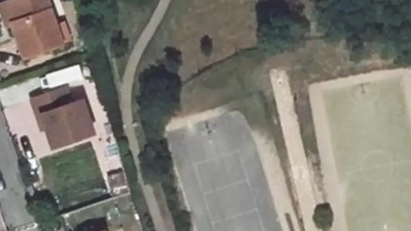 Vue aérienne du spot Espace public multisport inclusif