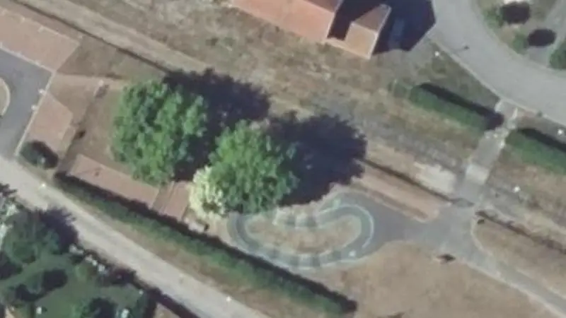 Vue aérienne du spot Pumptrack