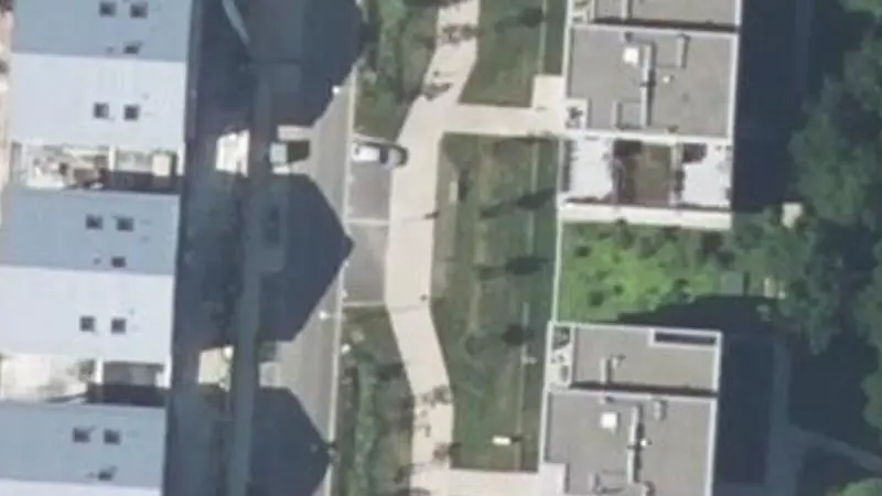 Vue aérienne du spot Square Marie-Madeleine Fourcade