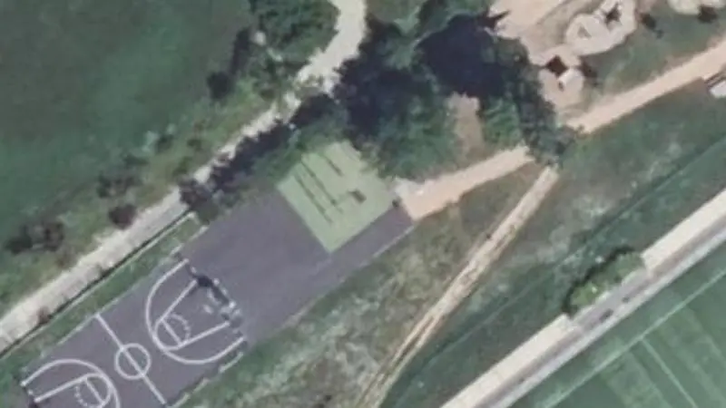 Vue aérienne du spot Street workout Saint-Ismier, Chemin du Stade