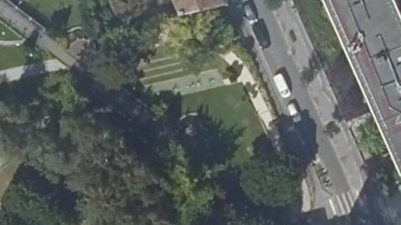Vue aérienne du spot Jardin Joan Miró