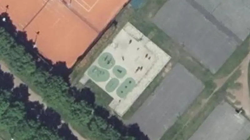 Vue aérienne du spot Parc des sports de Méons