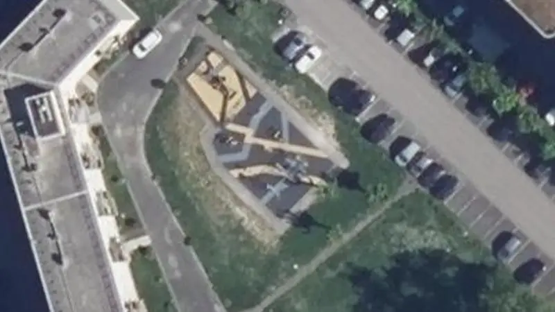 Vue aérienne du spot Espace de street workout