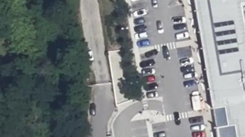 Vue aérienne du spot Street workout Portes-lès-Valence, Autoroute A7