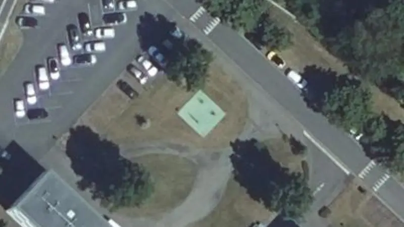 Vue aérienne du spot Gymnase Valérie Hénin