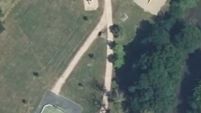 Vue aérienne du spot Parcours santé parc des Percières