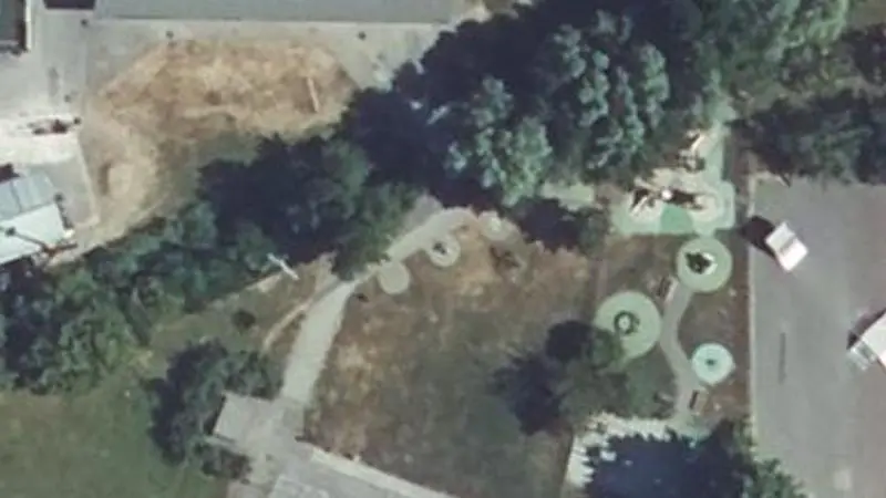 Vue aérienne du spot Gymnase de La Mandallaz