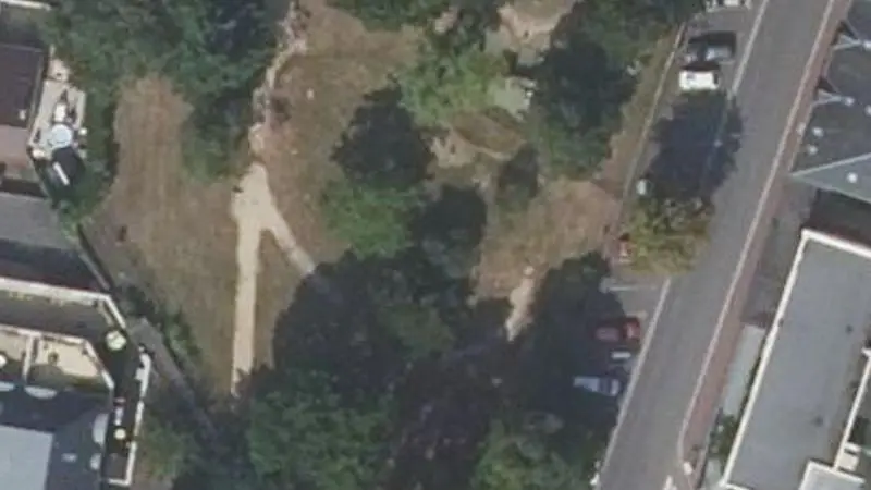 Vue aérienne du spot Jardin public