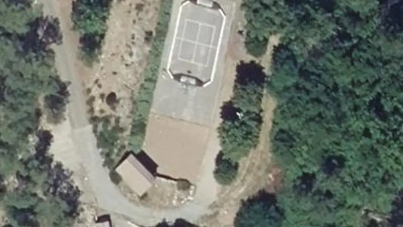 Vue aérienne du spot Street workout Ventalon en Cévennes