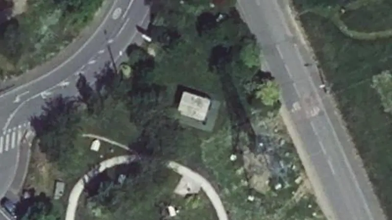 Vue aérienne du spot Jardins partagés du Champ du Cerf