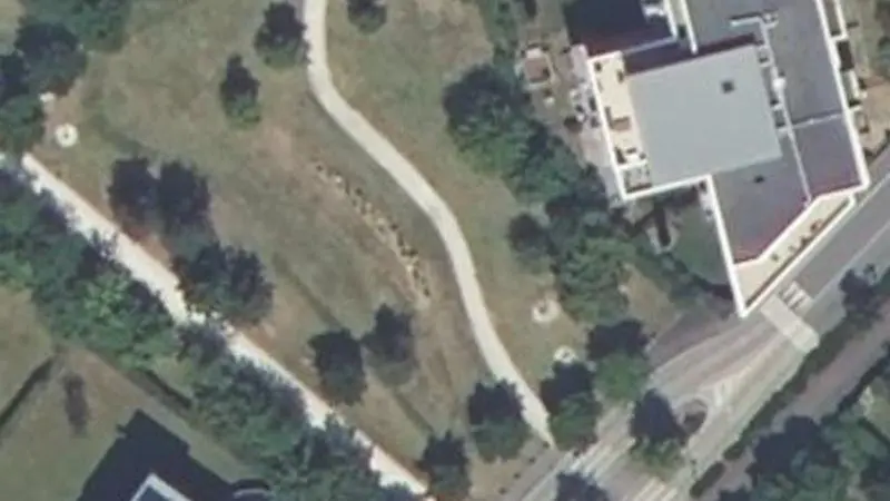 Vue aérienne du spot Parc du Larry, Rue Jacques Monod
