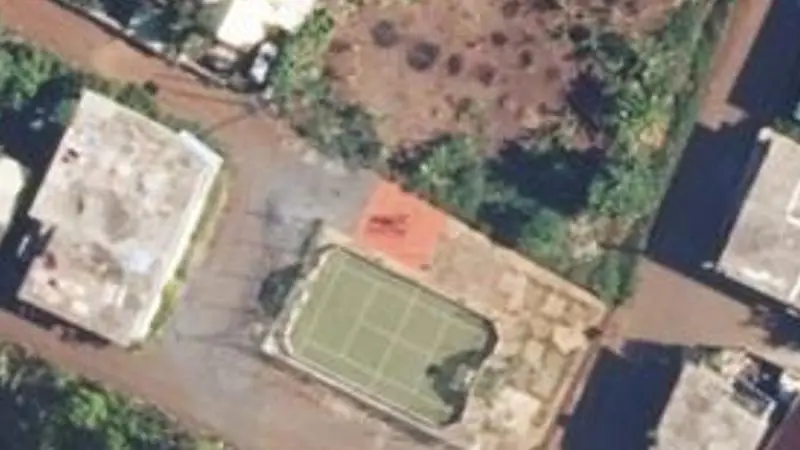 Vue aérienne du spot Street workout M'Tsangamouji, Rue Attoumani Dimassi