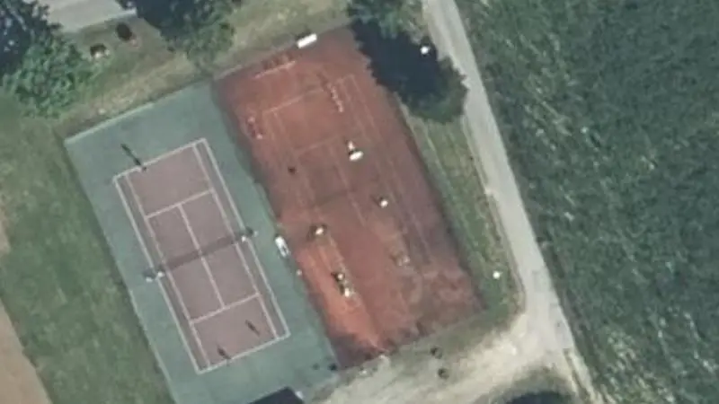Vue aérienne du spot Tennis