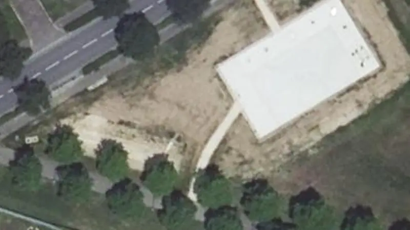 Vue aérienne du spot Plateau Intergenerationnel Issanchou
