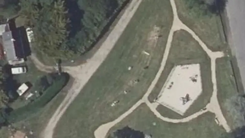 Vue aérienne du spot Jardin de la Libération et du Souvenir