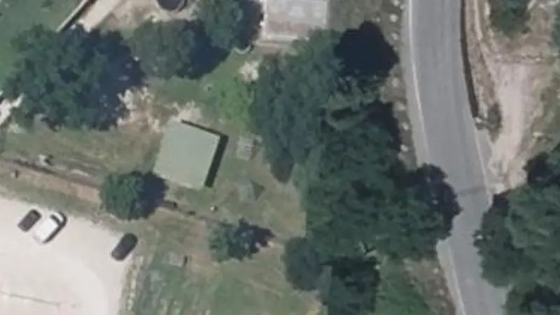 Vue aérienne du spot Aire de Parkour Complexe des Ramieres