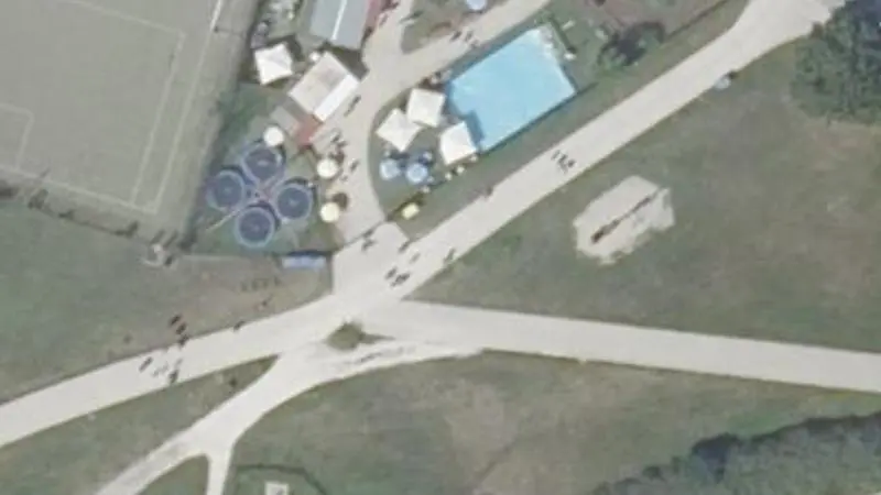 Vue aérienne du spot Accrocamp Jablines, La Base de Loisirs