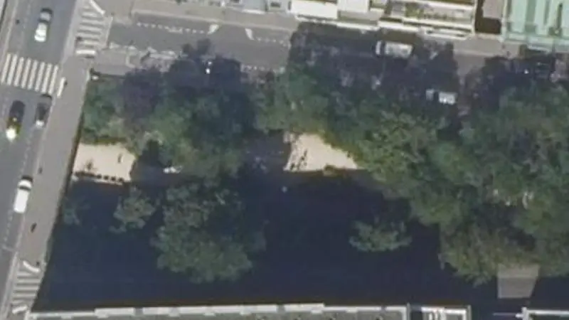 Vue aérienne du spot Coulée verte René-Dumont, Rue du Sahel