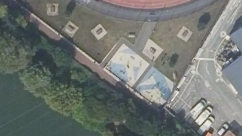 Vue aérienne du spot Stade Robert Cesar