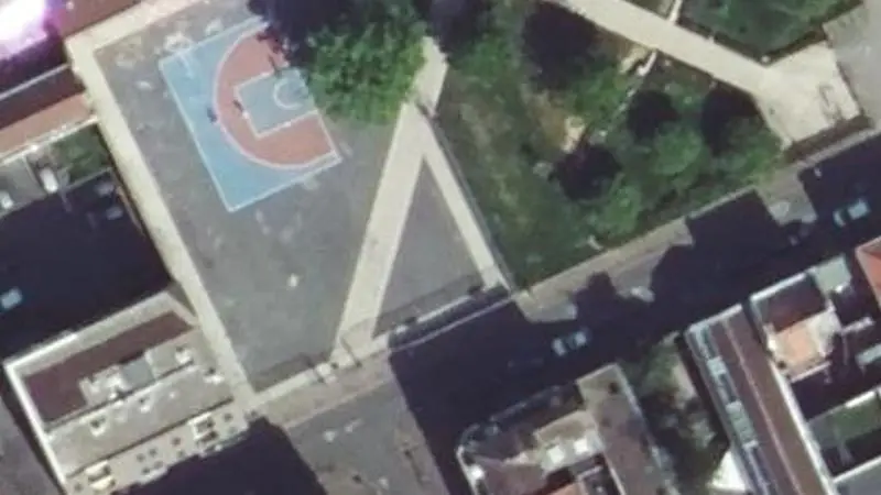 Vue aérienne du spot Jardin Philippe de Comines