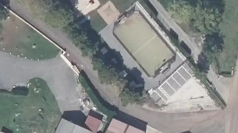 Vue aérienne du spot Street workout Nogna, Chemin de l'Etang