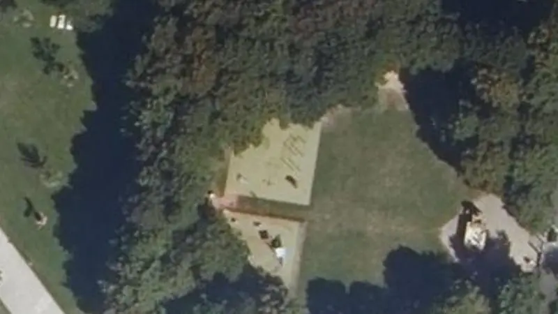 Vue aérienne du spot Jardin Partagé des Saules