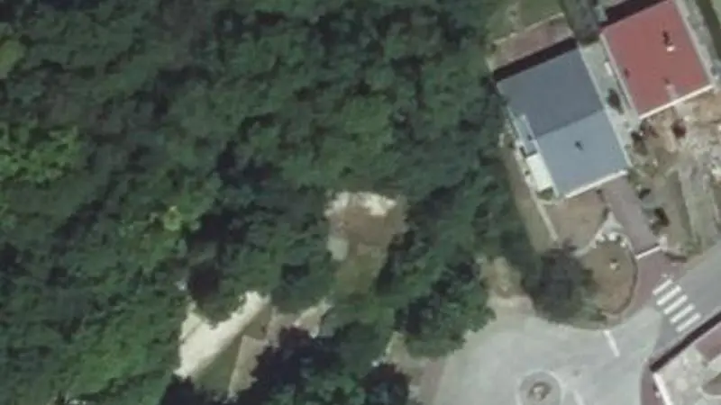 Vue aérienne du spot Street workout Dommartemont, Chemin d'Amance