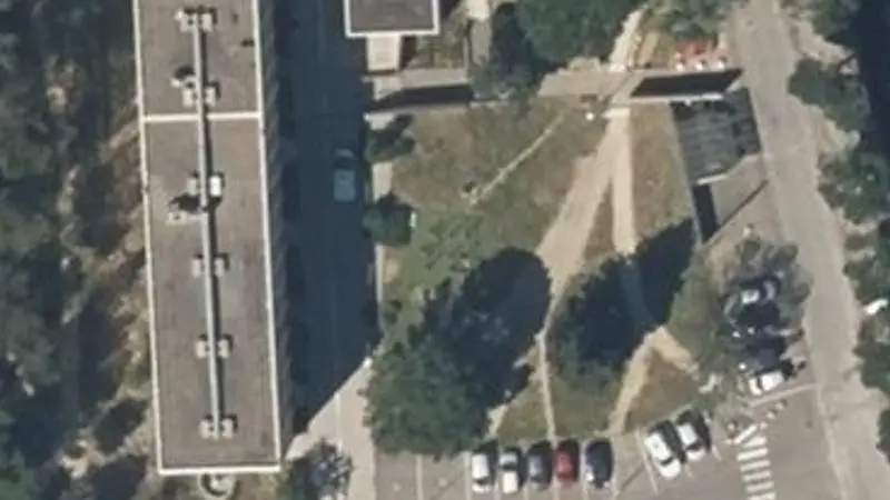 Vue aérienne du spot Gymnase COSEC
