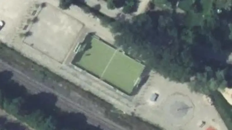 Vue aérienne du spot TERRAIN DE BOULES de la gare