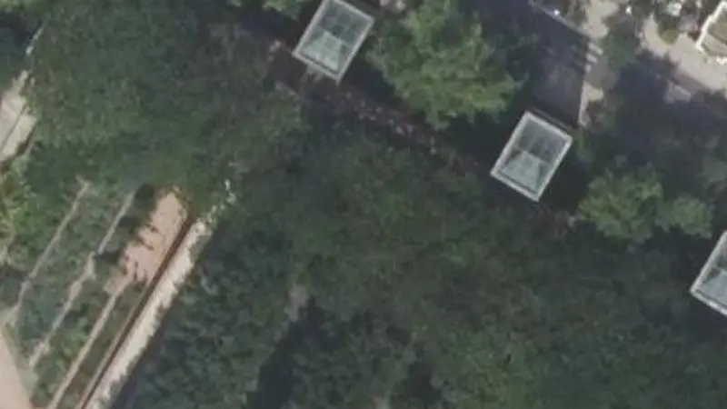 Vue aérienne du spot Jardin vert