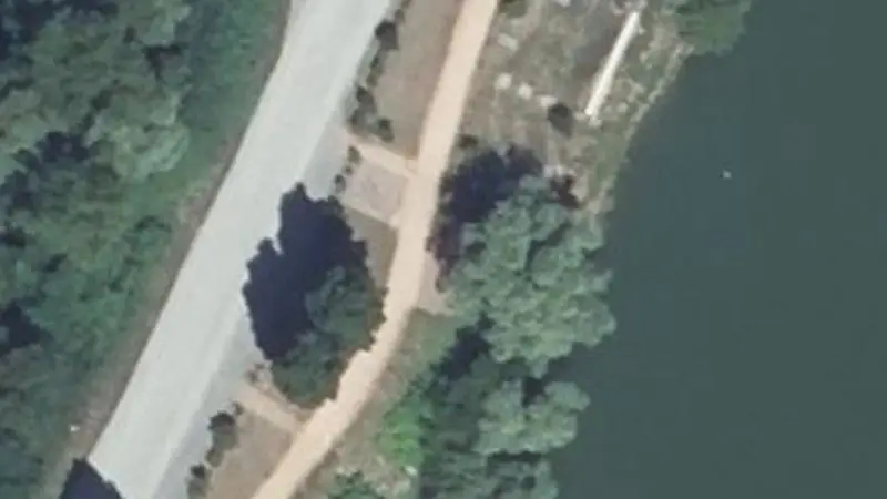 Vue aérienne du spot Base de loisirs de Saint-Germain-des-Fossés, barre fixe